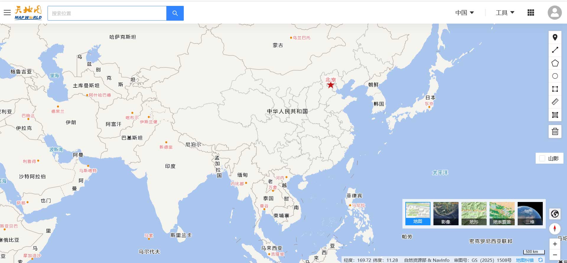 国家地理信息公共服务平台:天地图